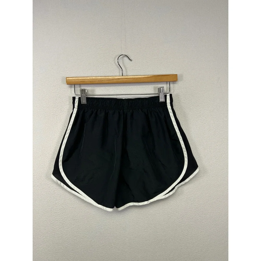 Athletic Gymcore Nike Women M Black White‎ Dri-FIT Tempo Running Shorts
